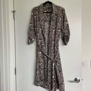 AFRM Snake Print Trench - like new, worn once